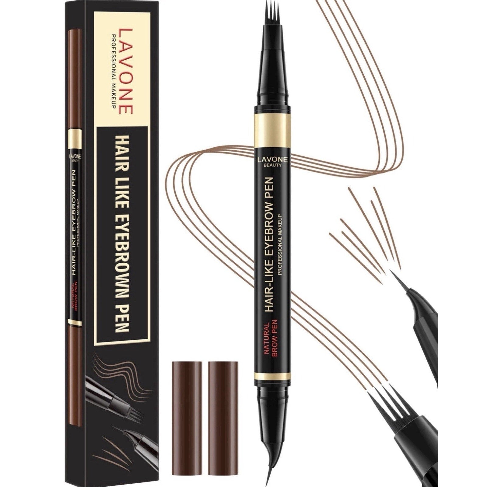 LAVONE Eyebrow Pen and 2-in-1 Pencil Soft Brown NEW