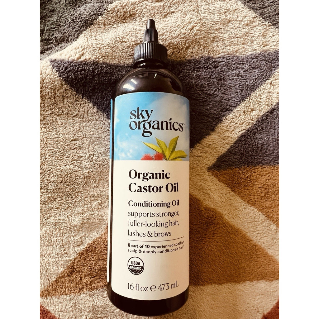 Sky Organics 16oz Castor Oil w/Wraps | Reusable Organic Castor Oil