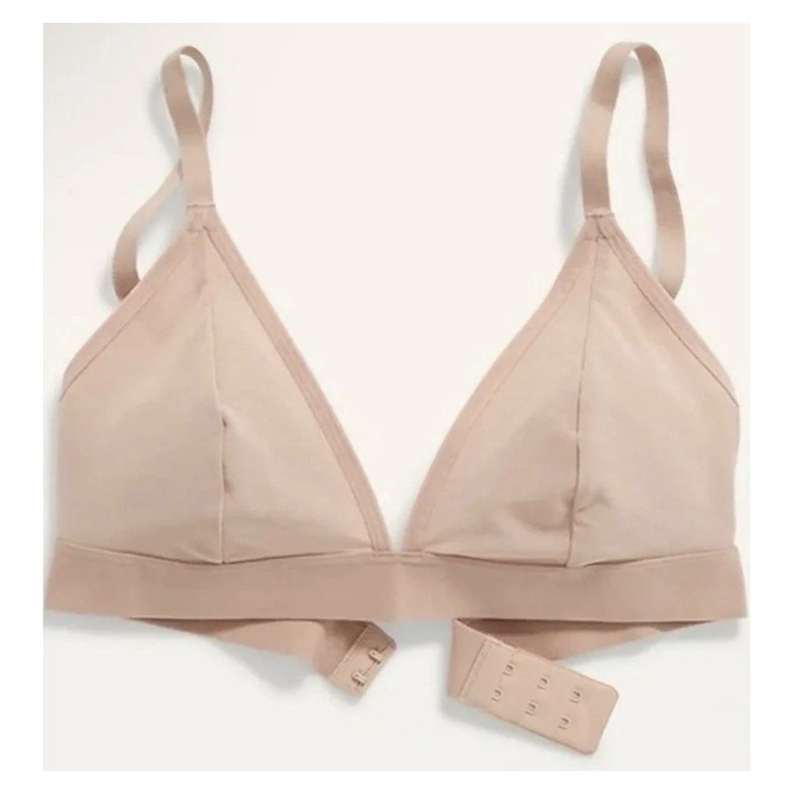 NWT Old Navy Women's Nude Mesh Triangle Bralette Bra Top L Wirefree