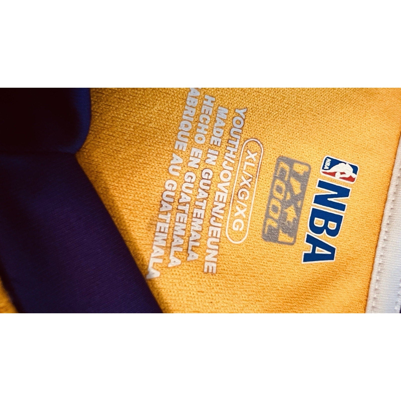 Fanatics NBA Authentics Youth GOLD LAKERS Basketball Jersey Blank Sleeveless XL