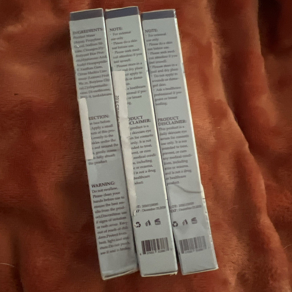 3-Under Eye Cream Serum Dark Circles Bags Face Lines Ageless Puffy Eye New