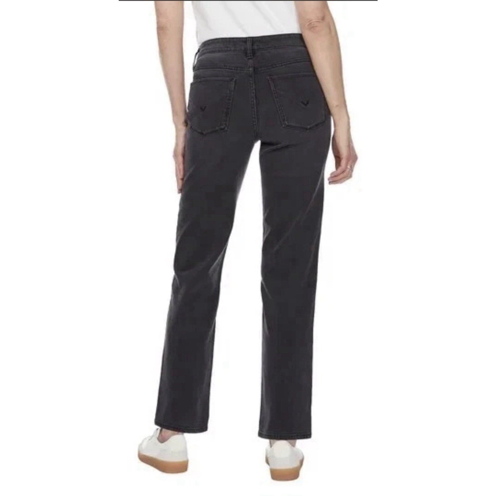 Hudson Women's Mid-Rise Signature Pockets Straight Jeans, Night Time, 29