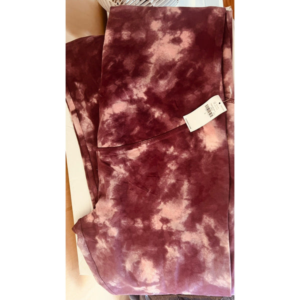 Old Navy MATERNITY Full Panel Plum Tie Dye Leggings Size Large NWT
