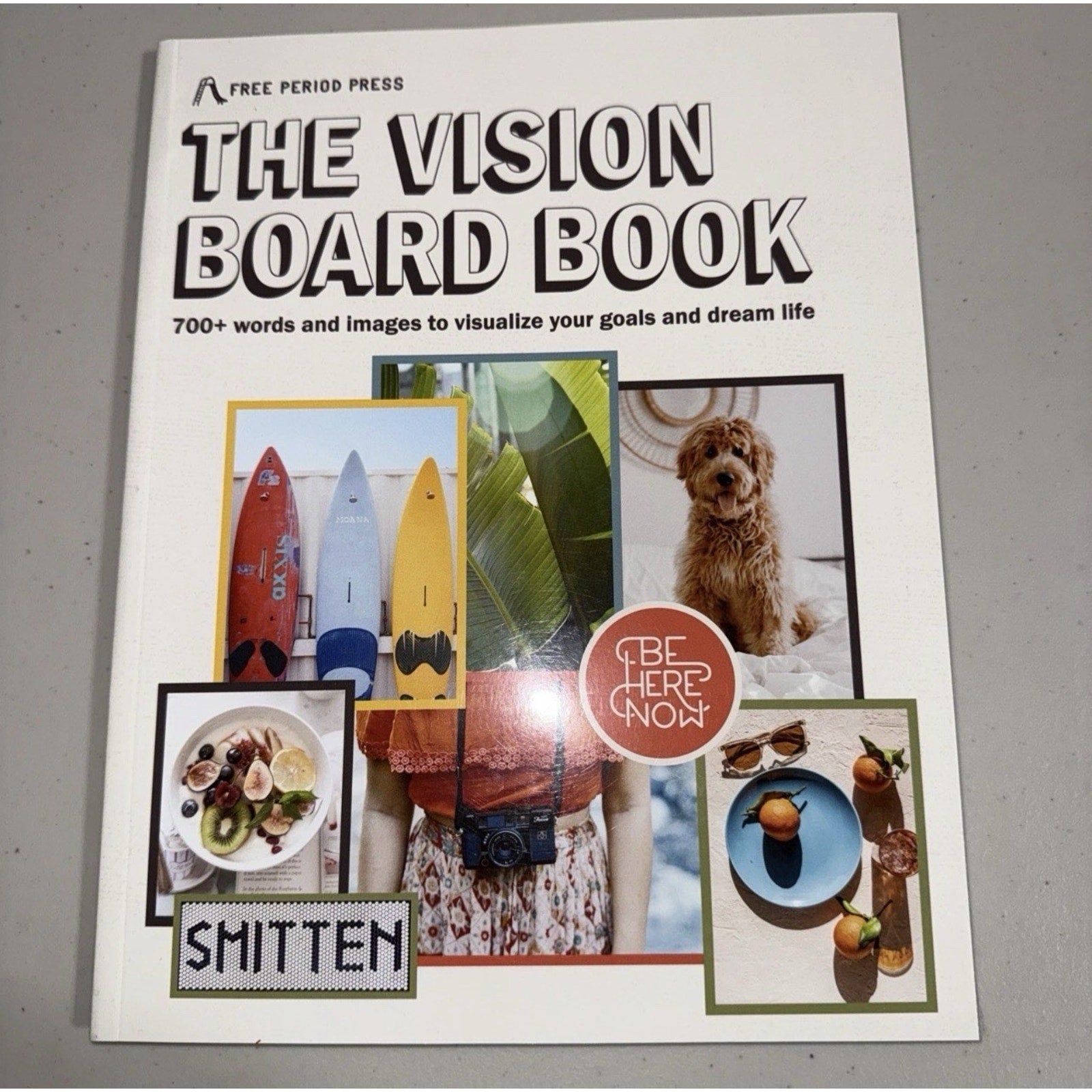 NEW Gorgeous Vision Board Book for Adults Collage Making & Self-Care Reflection